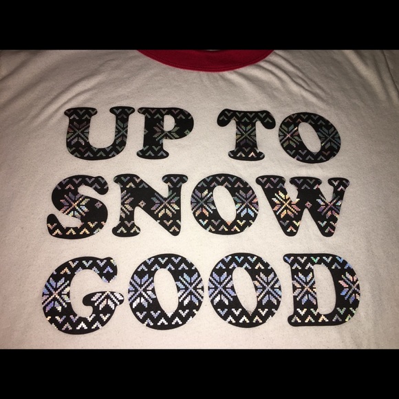 PINK Up to Snow Good Ringer T-shirt - Picture 2 of 3